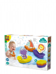 SES Creative - Bath Time - Boats With Foam Animals - Vannim&auml;nguasjad - ONE SIZE
