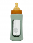 HEVEA - Wide Neck Baby Glass Bottle With Sleeve 250Ml/8.5Oz Single-Pack - Lutipudelid - 250ML/OZ
