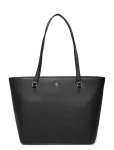 Lauren Ralph Lauren - Crosshatch Leather Medium Karly Tote - Kandekotid - ONE SIZE