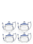 Spode - Blue Italian Teapot Napkin Rings - Set Of 4 - Salvr&auml;tikur&otilde;ngad ja -hoidjad - ONE SIZE