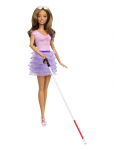 Barbie - Fashionistas Doll #228 Blind Doll Wearing Pastel Outfit With Cane And Sunglasses - Nukud - ONE SIZE