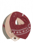 Pippi - Bandana Bib Uni -Aop (3-Pack) - Pudip&otilde;lled - ONE SIZE