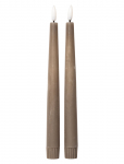 C'est Bon - Rustic Finish Led Taper Candle 2-Pack - LED-k&uuml;&uuml;nlad - H22CM