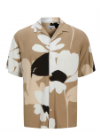 Jack & Jones - Jjjeff Monochrome Resort Shirt Ss - L&uuml;hikeste varrukatega s&auml;rgid - L