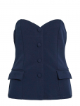 Vila - Viperis Bandeau Top/Dc/Ka - Varrukateta - XL