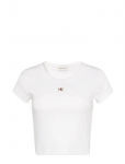Calvin Klein Jeans - Ss Heritage Label Baby Tee - L&uuml;hikeste varrukatega - S
