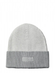 Calvin Klein - Patch Wool Chunky Rib Beanie - Kootud m&uuml;tsid - ONE SIZE