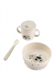 Done By Deer - Foodie First Meal Set Suction Tiny Farm Sand - &Otilde;htus&ouml;&ouml;gikomplektid - BOWL:12.5X H 5.5CM.CUP:8X H 9CM.SPOON:14CM.BOWL:350ML.CUP:215ML