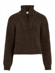Vila - Vigleeba High Neck L/S Rib Knit Top - K&otilde;rge kaelusega - XXL