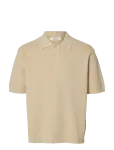 Selected - Slhdane Ss Knit Relaxed Polo Noos - L&uuml;hikeste varrukatega kootud polos&auml;rgid - XXL