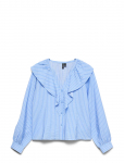 Vero Moda - Vmkaja Ls V-Neck Frill Shirt Wvn - Pikkade varrukatega - S