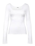 Monki - Long-Sleeved Slim Fit Scoop Neck Top - Pikkade varrukatega - XL