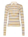 Monki - Long-Sleeved Fitted Polo Shirt - Pikkade varrukatega - XS