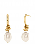 Edblad - Swivel Earrings Pearl S Gold - Needid - ONE SIZE