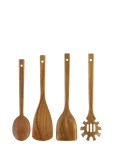 Dorre - Utensil Set Acacia Wood 4 Pcs Pasta Ladle, Spatula, Ladle/Spatula - Lusikad ja kulbid - 8.2X 33.5X 2.5