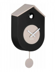 KARLSSON - Wall Clock Grato Cuckoo Black W. Warm Grey - Seinakellad - H 33.2CM