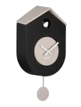 KARLSSON - Wall Clock Grato Cuckoo Black W. Warm Grey - Seinakellad - H 33.2CM
