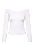 Pieces - Pcmaliva Ls Offs V-Neck Top Jrs Noos Bc - Pikkade varrukatega - S