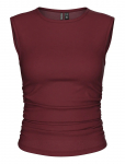 Pieces - Pcmadison Sl Ruching Top Jrs Noos Bc - Varrukateta - XL