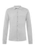 Davida Cashmere - Man Fine Knit Classic Shirt - Pikkade varrukatega kootud polos&auml;rgid - L