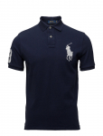 Polo Ralph Lauren - Custom Slim Fit Big Pony Mesh Polo Shirt - L&uuml;hikeste varrukatega - M
