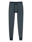 Schiesser - Long Underpants With Fly, Dark Blue Ringed - Fine Rib, Melange - Aluskihi alusp&uuml;ksid - XXXL