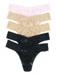 Hanky Panky - Hanky Panky Multi Pack - Signature Lace Original Rise Thong - 5 Pack - Stringid - ONE SIZE