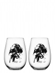Kosta Boda - All About You/Love Him Svart 2-Pack 57Cl - Wine Glass - 57 CL