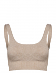 Aim&acute;n - Beige Ribbed Seamless Bra - Sports Bras - All - XS