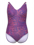 Speedo - Womens Shaping Printed V Neck 1 Piece (+) - Spordi ujumistrikood - 54