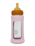 HEVEA - Wide Neck Baby Glass Bottle With Sleeve 250Ml/8.5Oz Single-Pack - Lutipudelid - 250ML/OZ