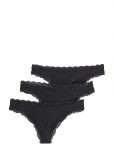 Lindex - 3-Pack Thongs In Cotton - Stringid - XL