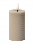 C'est Bon - Swirled Led Pillar Candle - LED-k&uuml;&uuml;nlad - H10CM