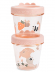 Done By Deer - Baby Food Container 2-Pack Tiny Farm Powder - Beebitoidu konteinerid - &Oslash;8X H 8CM.150ML