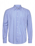 Garment Project - Relaxed Long Sleeved Shirt - Blue S - Vabaaja s&auml;rgid - L
