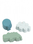 Done By Deer - Silicone Shapes 3 Pcs Happy Clouds Blue - Toidukarbid - CROCO:10X 5.5X H 4CM.CLOUD:8X 5X H 4CM.BALLOON:5.5X 5X H 4CM