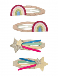 Mimi & Lula - 4 Hair Clips - Disco Over The Rainbow Dancing Queen - Juukseklambrid - ONE SIZE