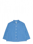 Nudie Jeans - Jutta Shirt Striped Blue/Offwhite - Pikkade varrukatega - X L