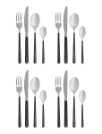 House Doctor - Cutlery Set, Hdox, Black, Silver - S&ouml;&ouml;giriistade komplektid - ONE SIZE