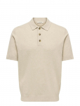 ONLY & SONS - Onsloui Reg 12 Ss Mel Polo Knit Noos - L&uuml;hikeste varrukatega kootud polos&auml;rgid - XXL