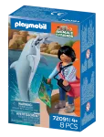 PLAYMOBIL - Zoo: Delfin Og Bes&oslash;gende - Playmobil Animals & Friends - ONE SIZE