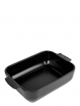 Peugeot - Appolia Rektangul&aelig;rt Ovnfad 25 Cm Satin Sort - Ahjuvormid - 25 CM