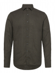 Oscar Jacobson - Reg Fit Cut Away Linen Shirt - Linased s&auml;rgid - S
