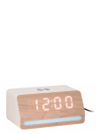 KARLSSON - Alarm Clock Retro W. Light Led White Wash Veneer - &Auml;ratuskellad - H 7.5CM