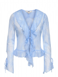ONLY - Onlcalibea L/S Ruffle Top Wvn Ex - Pikkade varrukatega - L