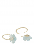 SN&Ouml; Of Sweden - Florette Pendant Ear G/Light Blue-Onesize - R&otilde;ngad - ONE SIZE