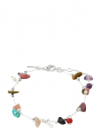Pilgrim - Here Bracelet Silver-Plated/Multi - K&auml;eketid - ONE SIZE