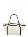 Tod's - Shopping Bag In Canvas And Leather Medium - Ostukotid - ONE SIZE