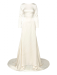 Malina - Hermine Long Sleeved Cowl Back Bridal Gown - Pruutkleidid - 34
