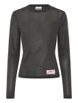 GANNI - Sheer Mesh Jersey Long Sleeve Top - Pikkade varrukatega - 42